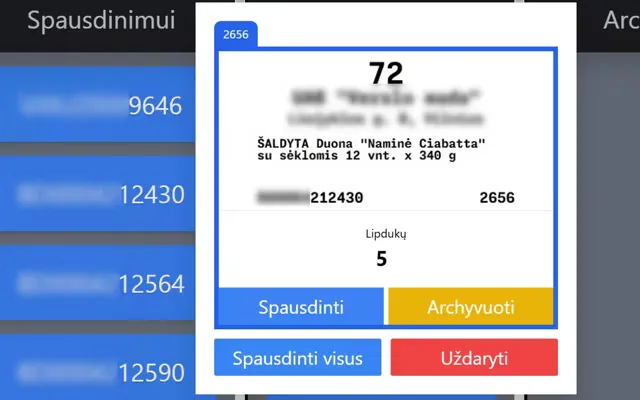 Logistic sticker printing App