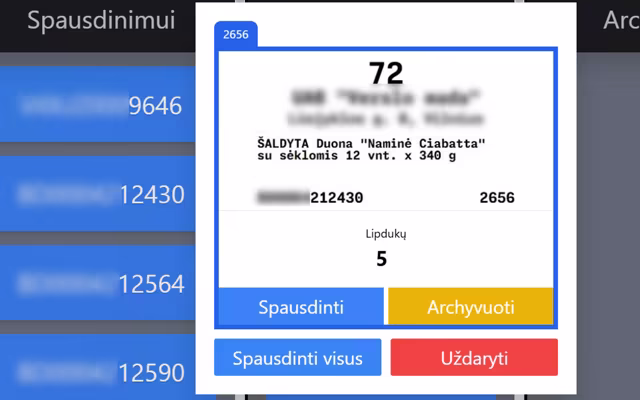 Logistic sticker printing App