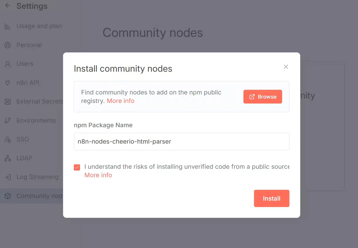 install community nodes