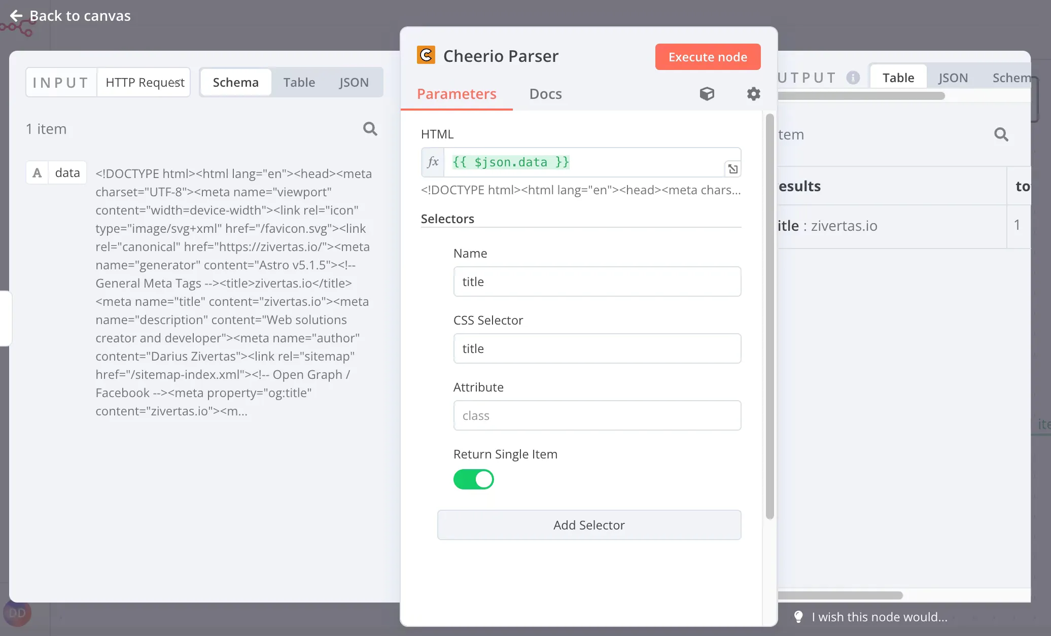n8n-nodes-cheerio-parser properties
